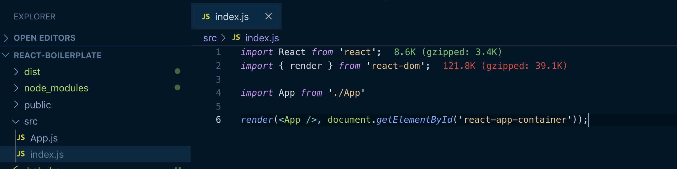 importing react fragment